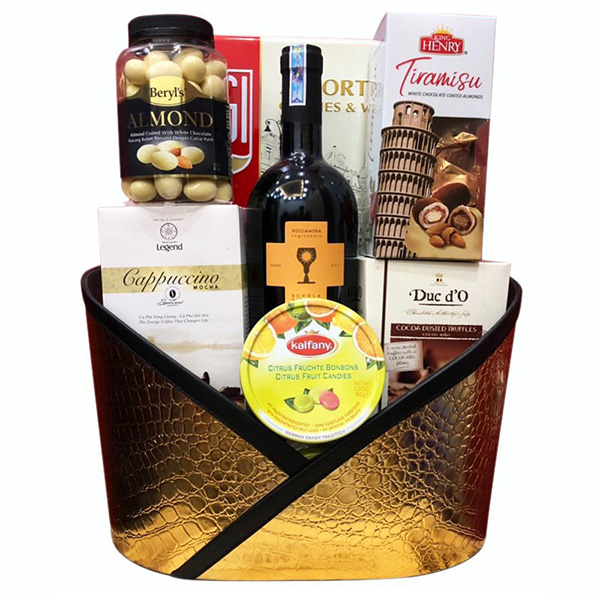 Giỏ Quà Tết Bằng Da Tặng Sếp – 2021